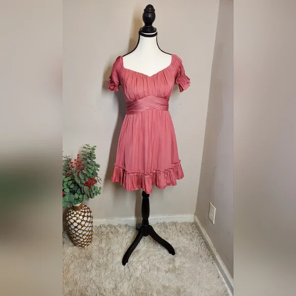 Hello Molly Women's Camara Shy Rose Mini Dress Size 4 - Picture 8 of 16